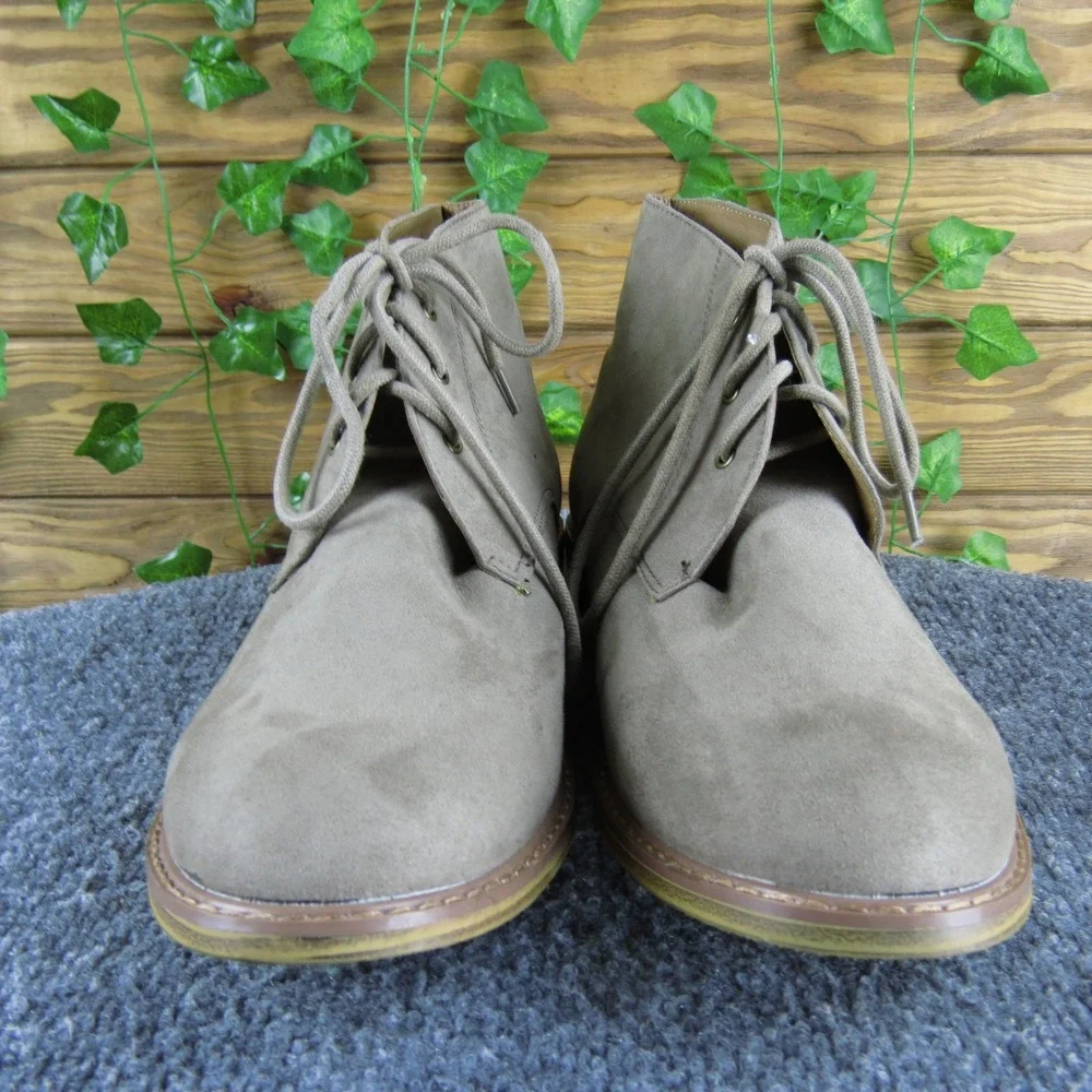 Old Navy Taupe‎ Fabric Desert Chukka Boots Lace Up Casual Classic Comfort Men 10